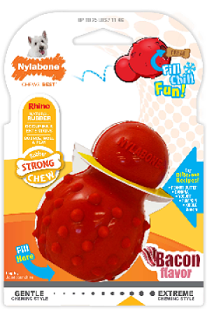 Mordedor Rhino Strong Chew Rubber Cone - Sabor Tocino
