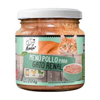 Ama - Menú Renal Vidrio 200 gr - Gatos - Bienestar Animal | By Flores de Paz