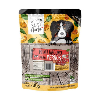 Ama - Menú Vacuno 200 gr - Perros - Bienestar Animal | By Flores de Paz