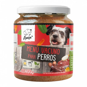 Ama - Menú Vacuno 400 gr - Perros - Bienestar Animal | By Flores de Paz