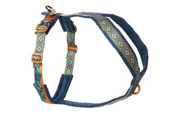 Arnés Perro Line Rachel Pohl Verde/Naranjo - Non Stop Dogwear - Bienestar Animal | By Flores de Paz
