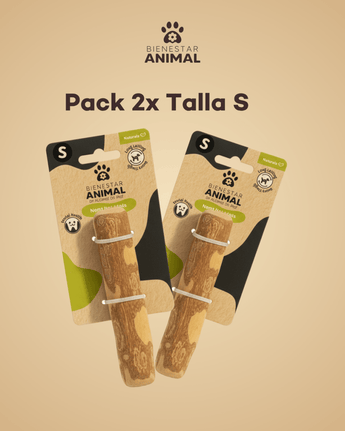 Pack 2x Talla S - Palo de Neem Natural para Perros - Bienestar Animal | By Flores de Paz