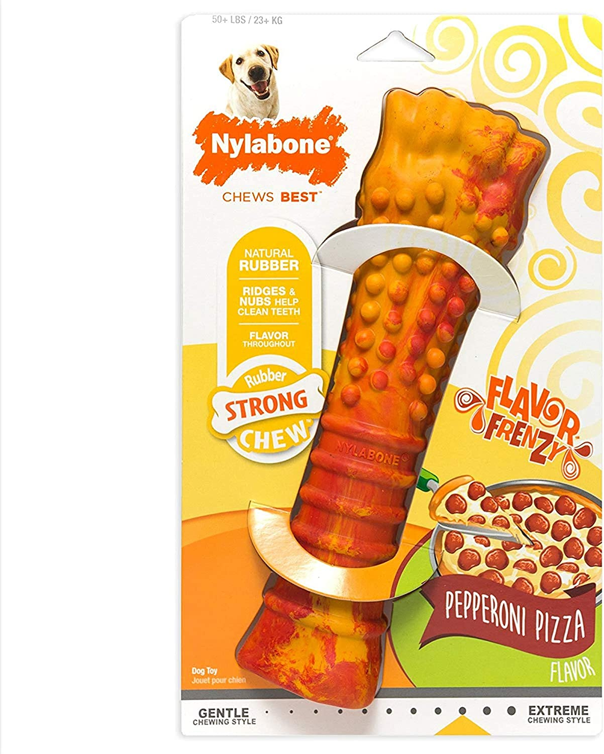 Bone strong chew flavor frenzy pepperoni pizza - Large Dogs Nylabone
