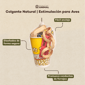 Juguete Forrajeo Colgante para Aves — Estimulación - Bienestar Animal | By Flores de Paz