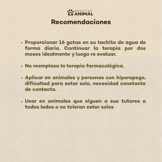 Pack 3 Meses Flores de Bach — Soledad y Ansiedad por Separación - Bienestar Animal | By Flores de Paz